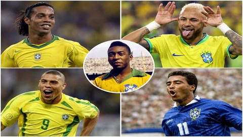 Neymar xếp hạng mấy trong số những cầu thủ vĩ đại nhất của Brazil?